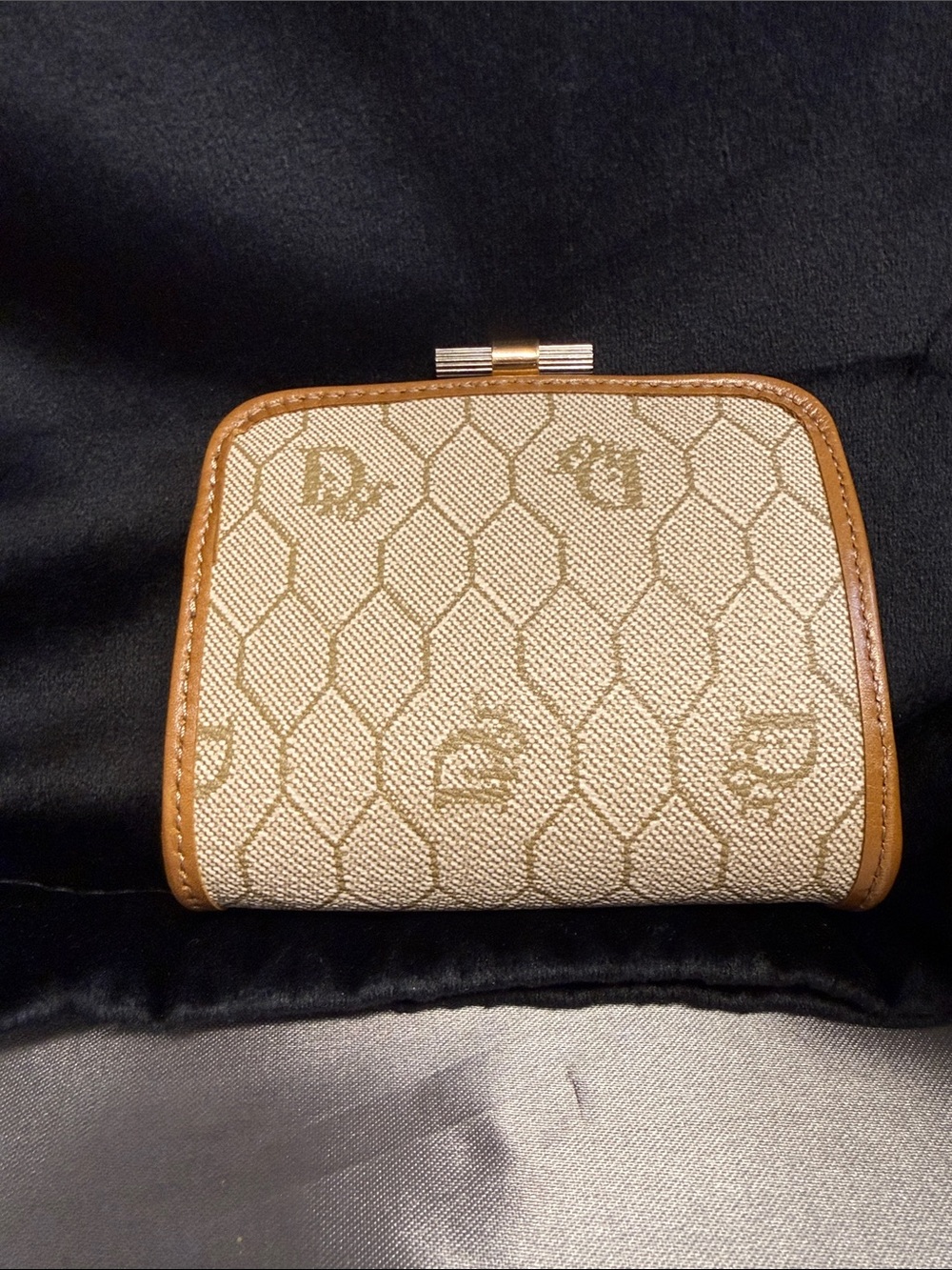 Designer-Inspired Beige and Tan Women's Wallet
